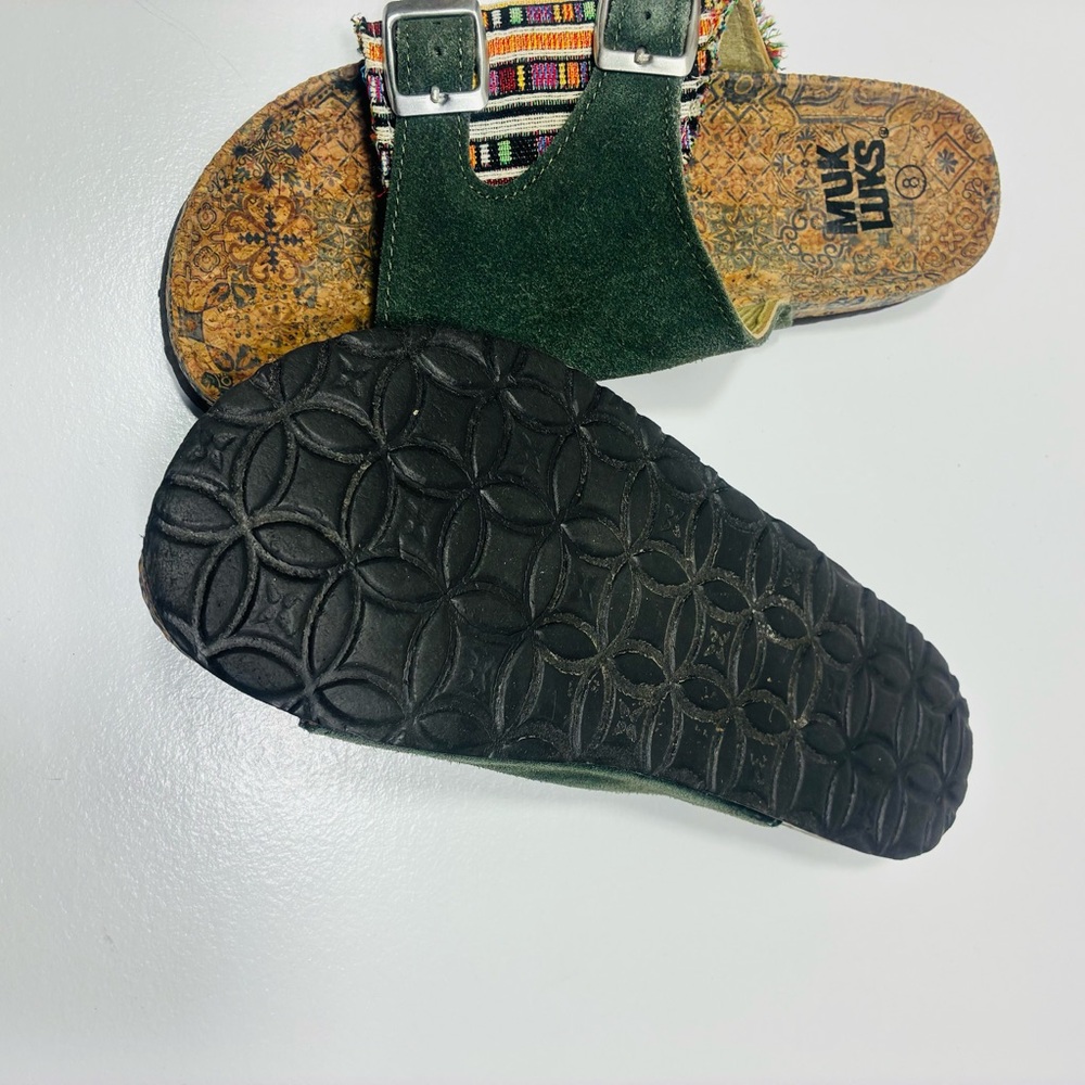 MUK LUKS Women's Valerie Terra Turf Sandals Green Size 8 Lightweight - Picture 5 of 8